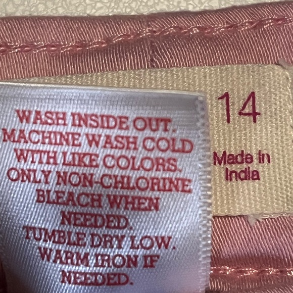 SO Girls Pink Pull on Pants with Adjustable Waistband. Girls size 14. - Picture 3 of 14